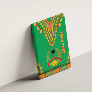 Personalised Afro Guinea Bissau Canvas Wall Art Dashiki With Coat Of Arms