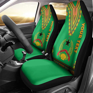 Personalised Afro Guinea Bissau Car Seat Cover Dashiki With Coat Of Arms