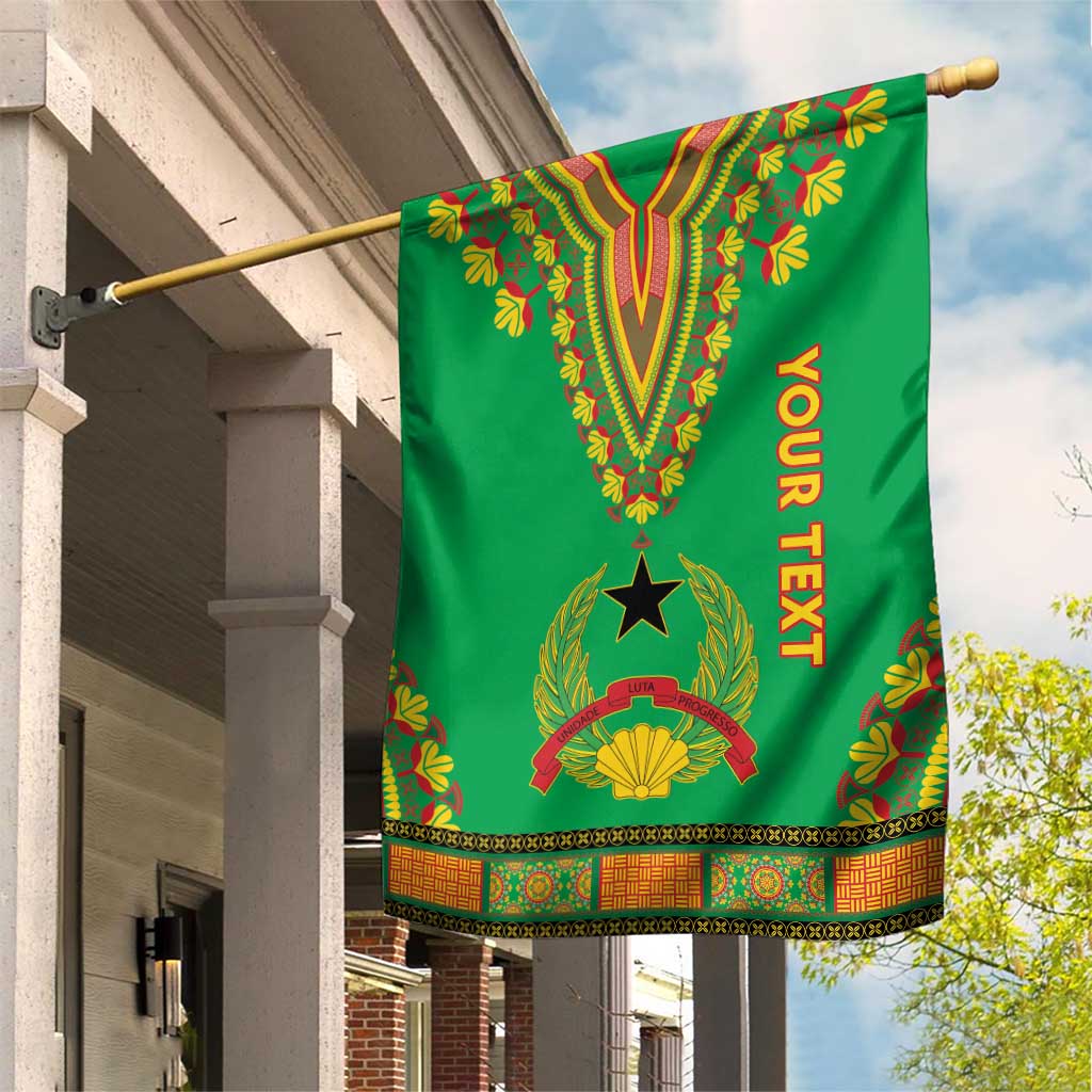 Personalised Afro Guinea Bissau Garden Flag Dashiki With Coat Of Arms