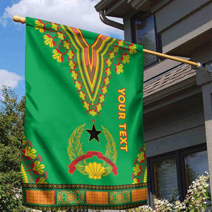 Personalised Afro Guinea Bissau Garden Flag Dashiki With Coat Of Arms