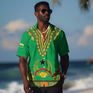 Personalised Afro Guinea Bissau Hawaiian Shirt Dashiki With Coat Of Arms