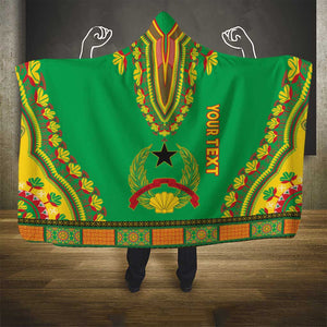 Personalised Afro Guinea Bissau Hooded Blanket Dashiki With Coat Of Arms