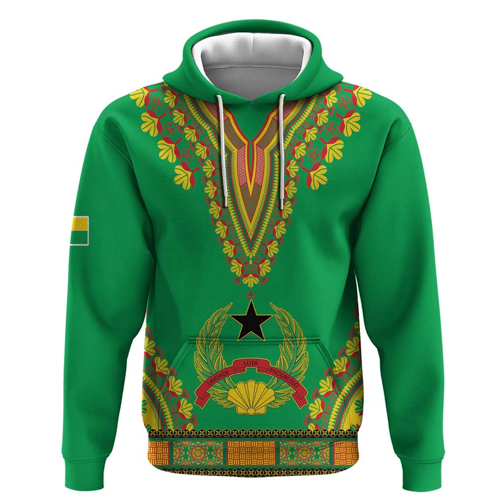 Personalised Afro Guinea Bissau Hoodie Dashiki With Coat Of Arms