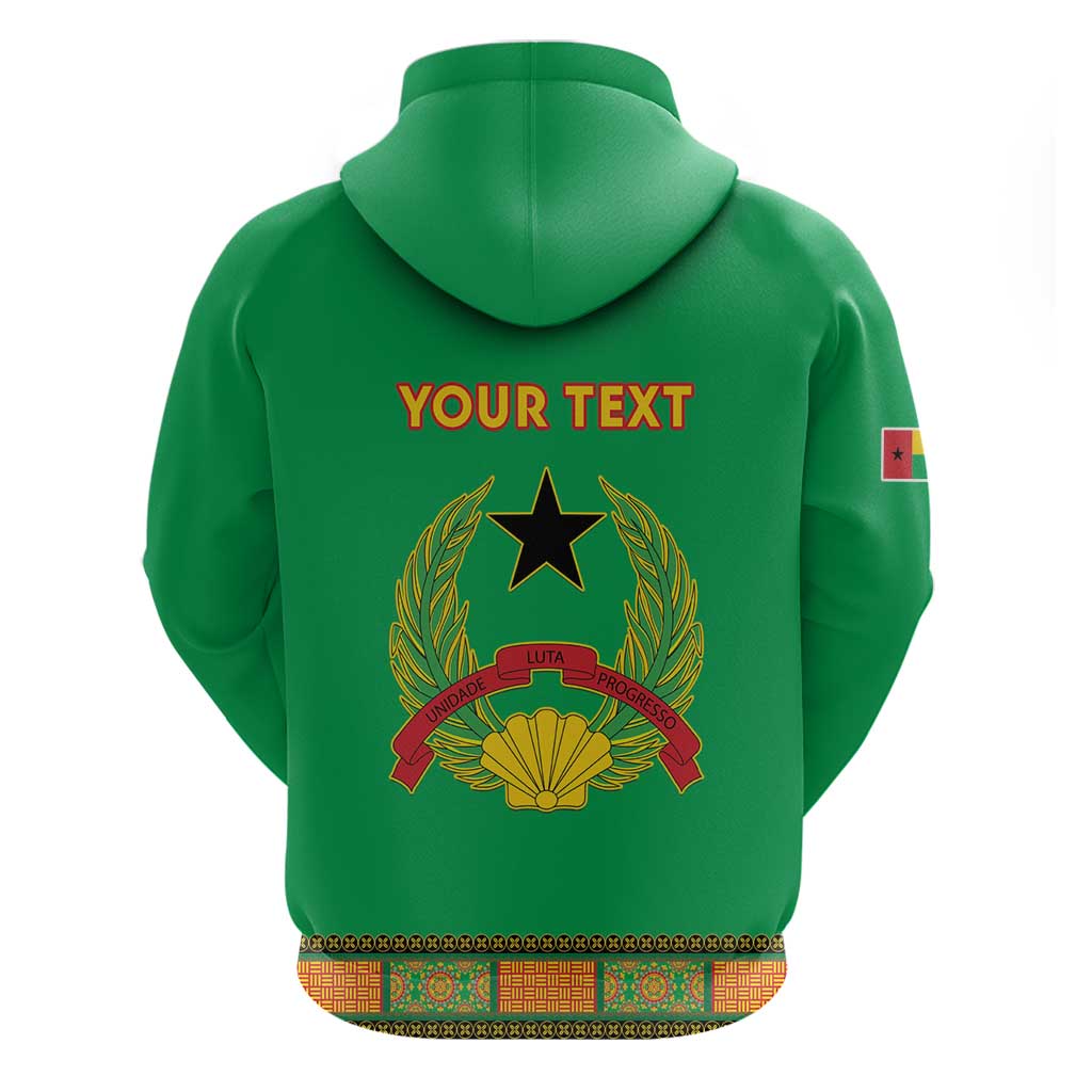 Personalised Afro Guinea Bissau Hoodie Dashiki With Coat Of Arms