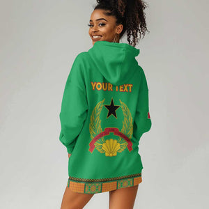 Personalised Afro Guinea Bissau Hoodie Dress Dashiki With Coat Of Arms