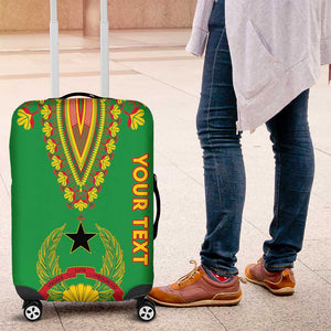 Personalised Afro Guinea Bissau Luggage Cover Dashiki With Coat Of Arms