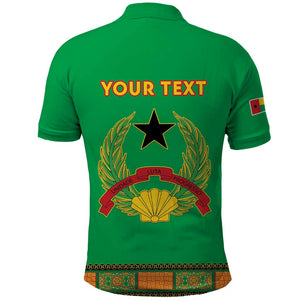 Personalised Afro Guinea Bissau Polo Shirt Dashiki With Coat Of Arms