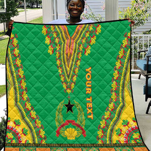 Personalised Afro Guinea Bissau Quilt Dashiki With Coat Of Arms