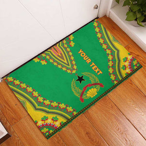 Personalised Afro Guinea Bissau Rubber Doormat Dashiki With Coat Of Arms