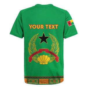 Personalised Afro Guinea Bissau Rugby Jersey Dashiki With Coat Of Arms