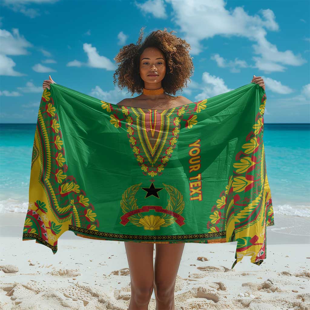 Personalised Afro Guinea Bissau Sarong Dashiki With Coat Of Arms