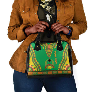 Personalised Afro Guinea Bissau Shoulder Handbag Dashiki With Coat Of Arms