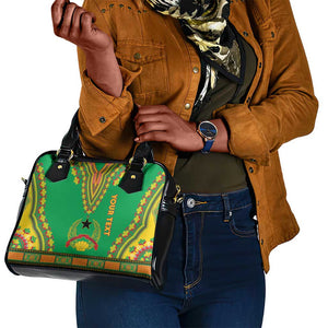 Personalised Afro Guinea Bissau Shoulder Handbag Dashiki With Coat Of Arms