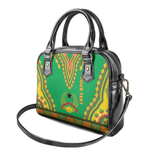 Personalised Afro Guinea Bissau Shoulder Handbag Dashiki With Coat Of Arms