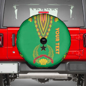 Personalised Afro Guinea Bissau Spare Tire Cover Dashiki With Coat Of Arms