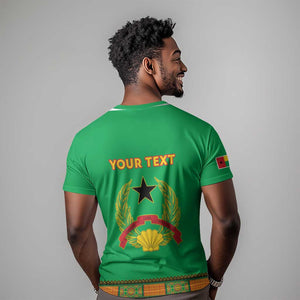 Personalised Afro Guinea Bissau T shirt Dashiki With Coat Of Arms