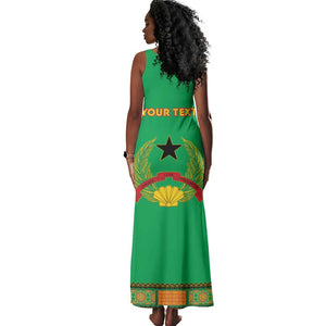 Personalised Afro Guinea Bissau Tank Maxi Dress Dashiki With Coat Of Arms