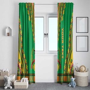 Personalised Afro Guinea Bissau Window Curtain Dashiki With Coat Of Arms