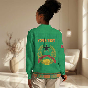 Personalised Afro Guinea Bissau Women Casual Shirt Dashiki With Coat Of Arms