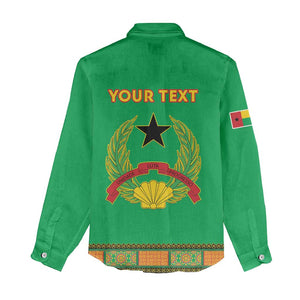 Personalised Afro Guinea Bissau Women Casual Shirt Dashiki With Coat Of Arms