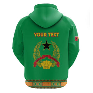 Personalised Afro Guinea Bissau Zip Hoodie Dashiki With Coat Of Arms