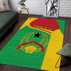 Personalised Afro Guinea Bissau Area Rug Coat Of Arms Mix African Pattern