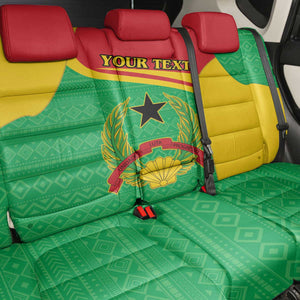 Personalised Afro Guinea Bissau Back Car Seat Cover Coat Of Arms Mix African Pattern