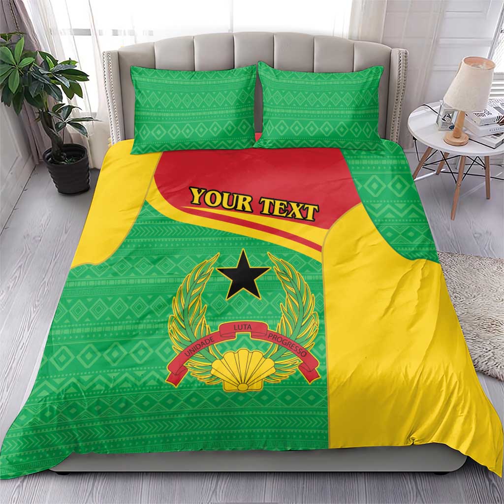 Personalised Afro Guinea Bissau Bedding Set Coat Of Arms Mix African Pattern
