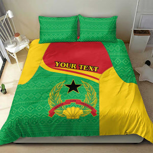 Personalised Afro Guinea Bissau Bedding Set Coat Of Arms Mix African Pattern