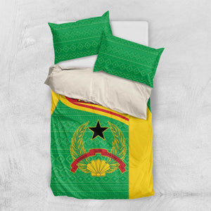 Personalised Afro Guinea Bissau Bedding Set Coat Of Arms Mix African Pattern