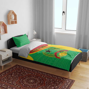 Personalised Afro Guinea Bissau Bedding Set Coat Of Arms Mix African Pattern