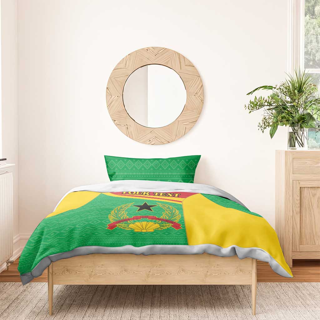 Personalised Afro Guinea Bissau Bedding Set Coat Of Arms Mix African Pattern