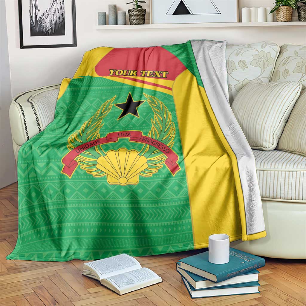 Personalised Afro Guinea Bissau Blanket Coat Of Arms Mix African Pattern