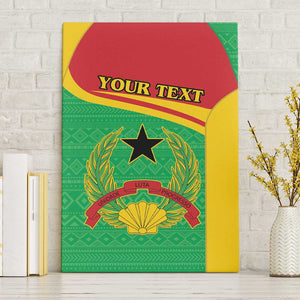 Personalised Afro Guinea Bissau Canvas Wall Art Coat Of Arms Mix African Pattern