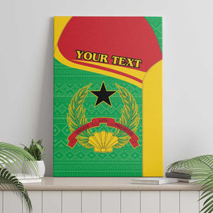 Personalised Afro Guinea Bissau Canvas Wall Art Coat Of Arms Mix African Pattern