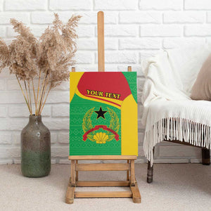 Personalised Afro Guinea Bissau Canvas Wall Art Coat Of Arms Mix African Pattern