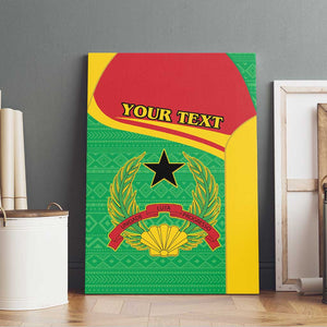 Personalised Afro Guinea Bissau Canvas Wall Art Coat Of Arms Mix African Pattern