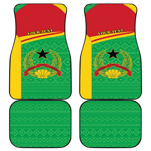 Personalised Afro Guinea Bissau Car Mats Coat Of Arms Mix African Pattern