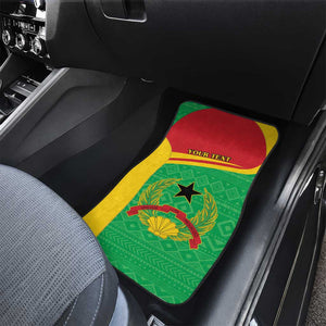 Personalised Afro Guinea Bissau Car Mats Coat Of Arms Mix African Pattern