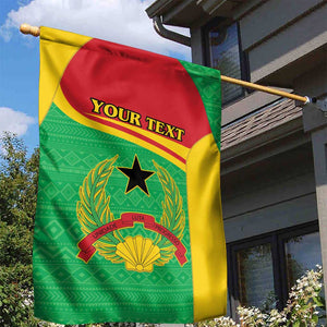 Personalised Afro Guinea Bissau Garden Flag Coat Of Arms Mix African Pattern