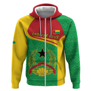 Personalised Afro Guinea Bissau Hoodie Coat Of Arms Mix African Pattern