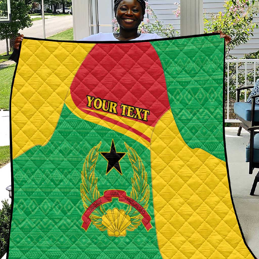 Personalised Afro Guinea Bissau Quilt Coat Of Arms Mix African Pattern