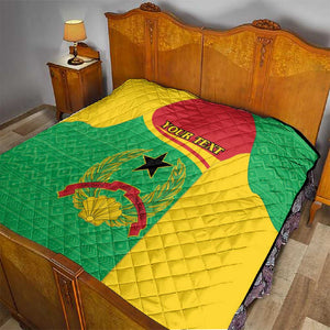 Personalised Afro Guinea Bissau Quilt Coat Of Arms Mix African Pattern