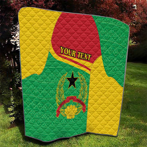 Personalised Afro Guinea Bissau Quilt Coat Of Arms Mix African Pattern