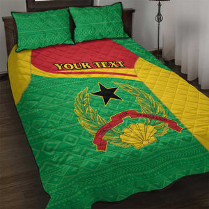 Personalised Afro Guinea Bissau Quilt Bed Set Coat Of Arms Mix African Pattern