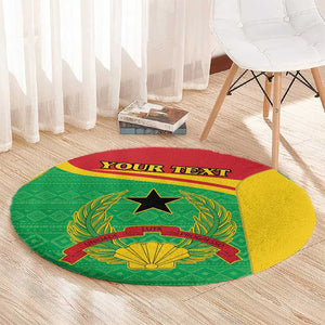 Personalised Afro Guinea Bissau Round Carpet Coat Of Arms Mix African Pattern