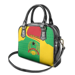 Personalised Afro Guinea Bissau Shoulder Handbag Coat Of Arms Mix African Pattern