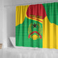 Personalised Afro Guinea Bissau Shower Curtain Coat Of Arms Mix African Pattern