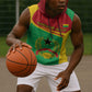 Personalised Afro Guinea Bissau Sleeveless Hoodie Coat Of Arms Mix African Pattern - African Pride