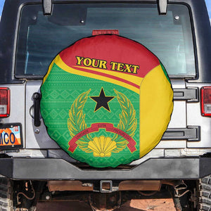 Personalised Afro Guinea Bissau Spare Tire Cover Coat Of Arms Mix African Pattern